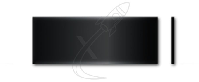 Klingelschild Feller 40 x 15 schwarz